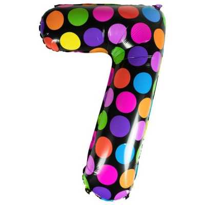 Obrázok pre Balón fóliový  číslo 7 lentilky