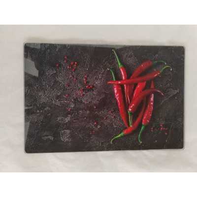 Obrázok pre Krajacia doska sklenená 20x30 chilii