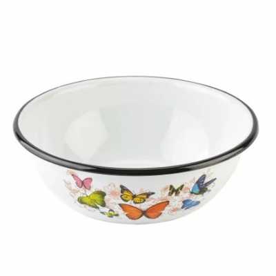 Smaltovaná miska motýle 2,5 lit Obrázok pre Smaltovaná miska motýle 2,5 lit