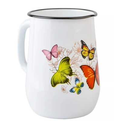 Obrázok pre Smaltovaný džbánok motýle 2,5 l