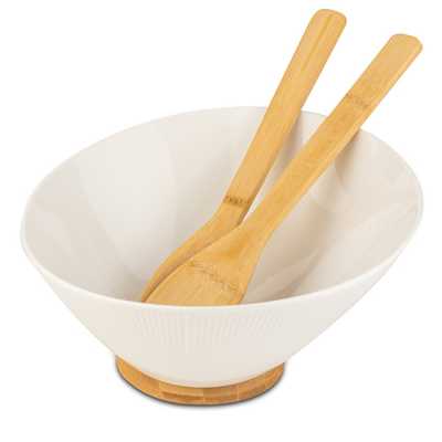 Obrázok pre Keramická šalátová misa NAVA 26 cm 1,8 l bambusové dno