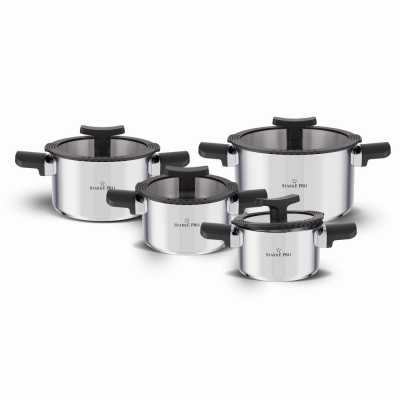 Obrázok pre Sada hrncov nerezových 8 dielov ETERNO