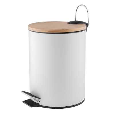 Obrázok pre Odpadkový kôš 3L biely nerezový slim