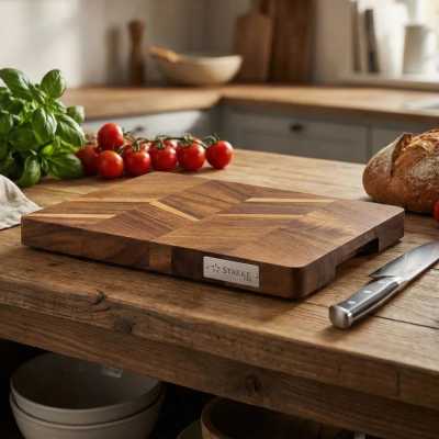 Obrázok pre Drevená akáciová doska na krájanie 33 x 25 x 3 cm