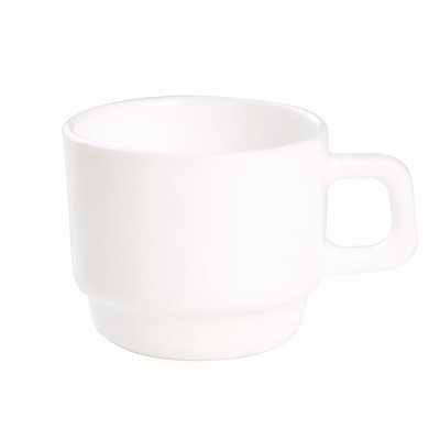 Obrázok pre Sklenený hrnček Eva 350 ml biely