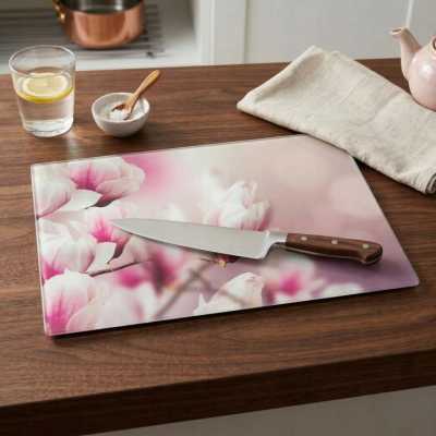Obrázok pre Sklenená krájacia doska 25 x 35 cm – magnólia