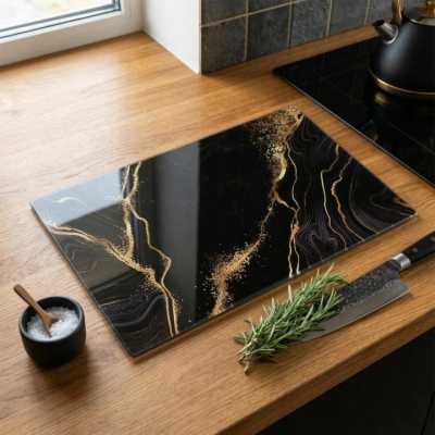 Obrázok pre Sklenená krájacia doska 25 x 35 cm – ovocie a zelenina