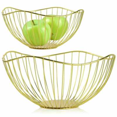 Obrázok pre Zlatý košík na ovocie 20 x 12 cm