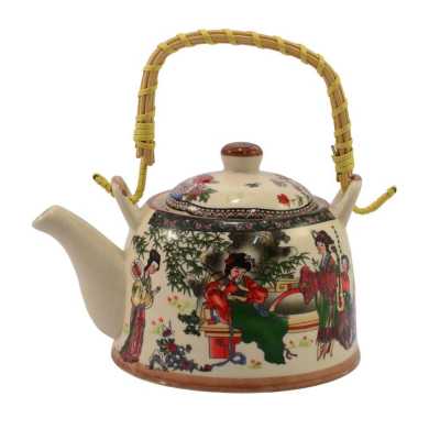 Obrázok pre Keramická čajová kanvica 600 ml so sitkom a orientálnym motívom