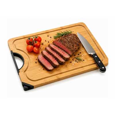 Bambusová doska na krájanie s integrovanou brúskou na nože – 40 × 30 × 1,7 cm Obrázok pre Bambusová doska na krájanie s integrovanou brúskou na nože – 40 × 30 × 1,7 cm