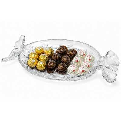 Obrázok pre Sklenená misa na pralinky a cukríky 43 × 15 cm