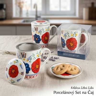 Obrázok pre Hrnček so sitkom porcelánový 350 ml POPPY