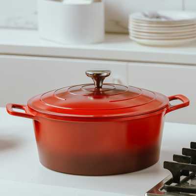 Obrázok pre Liatinový hrniec s pokrievkou a kamenným nepriľnavým povrchom Inferno 28 cm