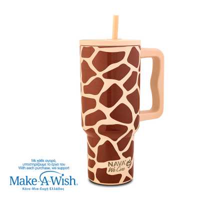Obrázok pre Termohrnček 900ml so slamkou GIRAFFE
