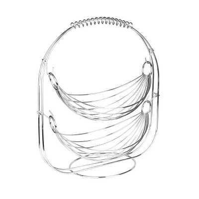 Košík drôtený na ovocie dvojúrovňový