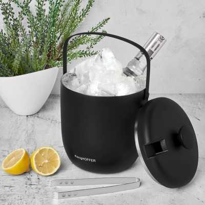 Vedro na ľad ORIS BLACK 2,8l s kliešťami Obrázok pre Vedro na ľad ORIS BLACK 2,8l s kliešťami