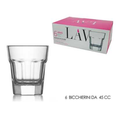 Obrázok pre Poháre sklenené sada 6ks 45ml