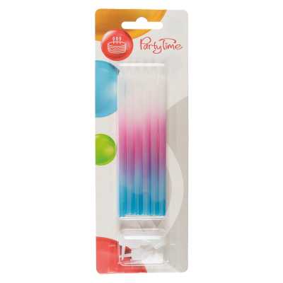 Obrázok pre Sviečky tortové sada 6ks 12cm OMBRE