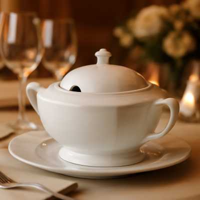 Misa polievková keramická biela 2,5l Obrázok pre Misa polievková keramická biela 2,5l