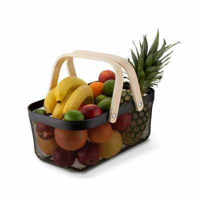 Obrázok pre Košík drôtený s drevenou rúčkou 40x26,5 cm